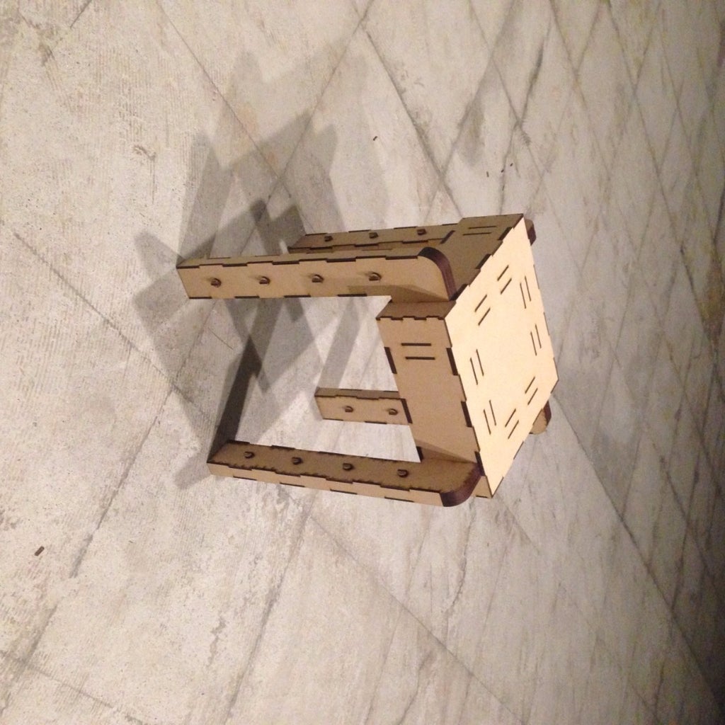 Laser Cut Mini Stacking Stool Mdf 2.5mm Free DXF File