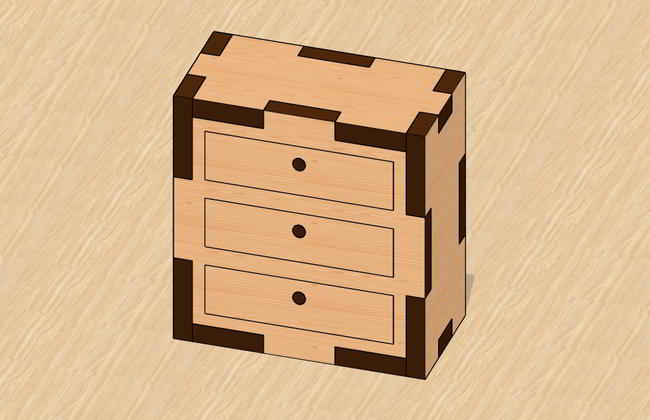 Laser Cut Miniature Cabinet Design Free Vector File