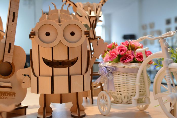 Laser Cut Minion Pencil Holder Craft For Kids Free Vector File
