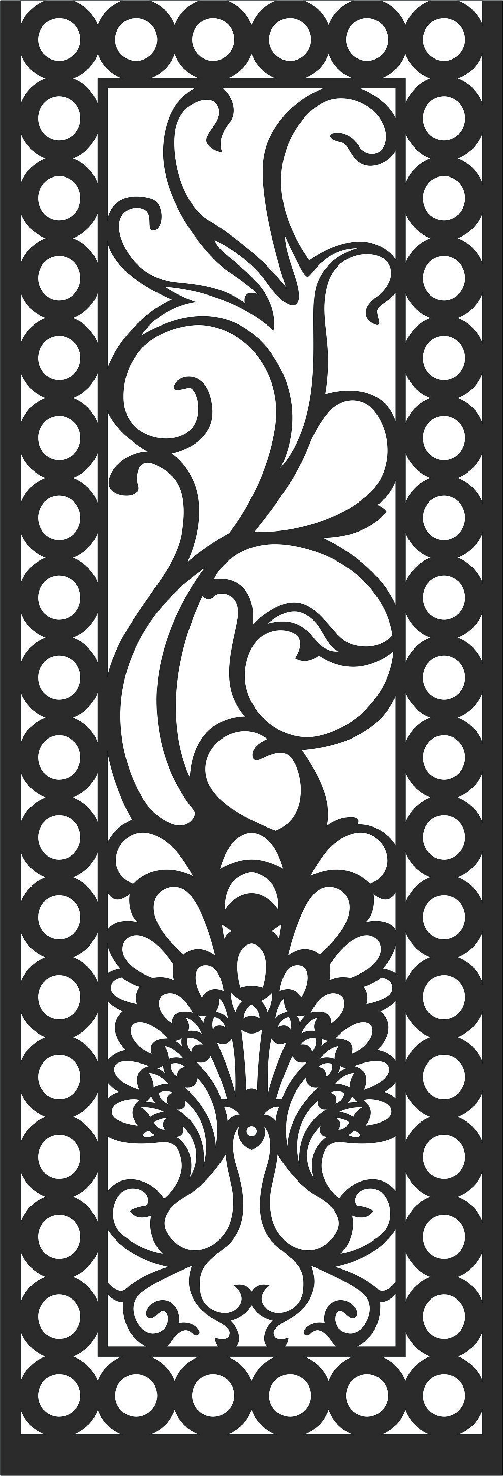 Laser Cut Modern Panel Room Divider Lattice Seamless Free DXF File