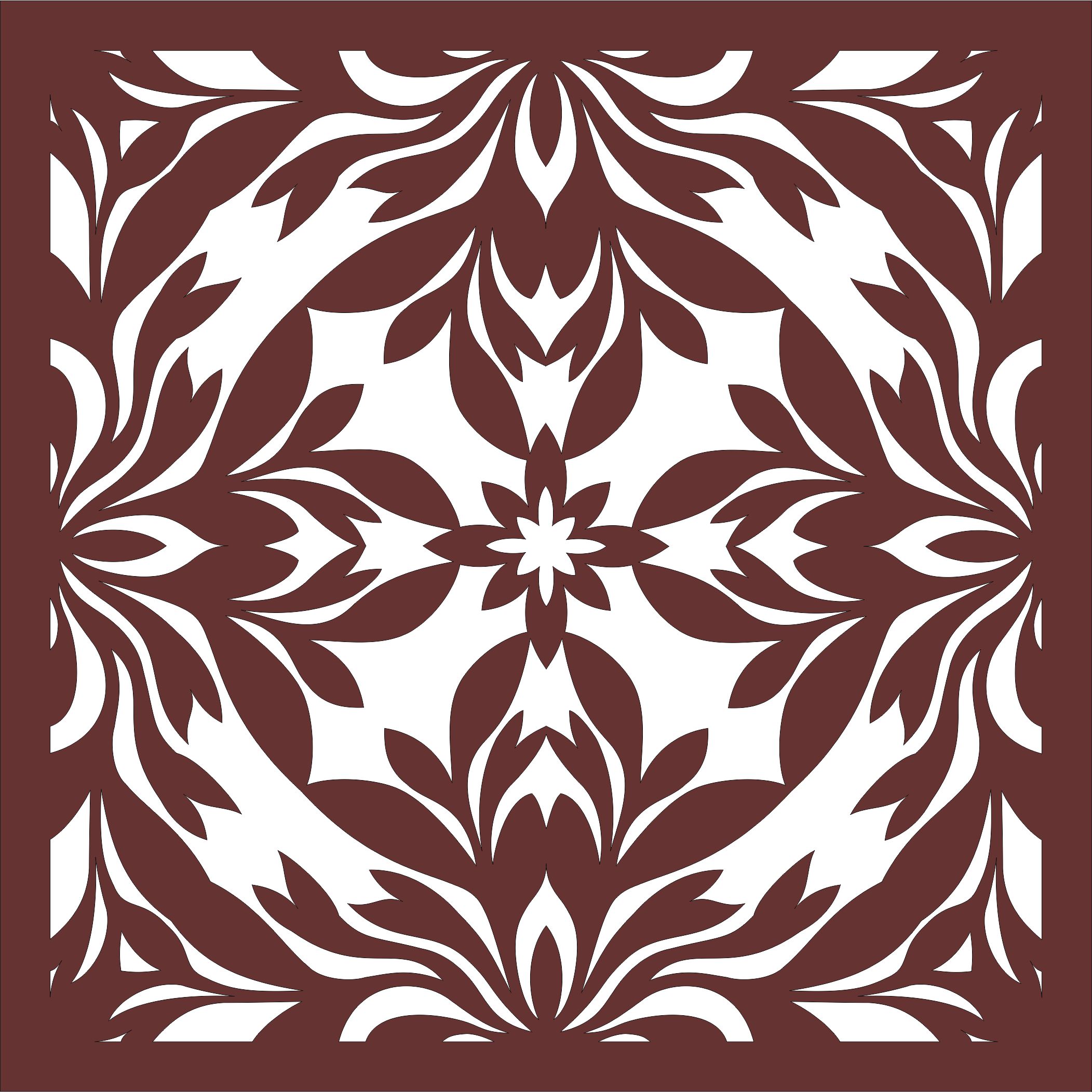 Laser Cut Modern Privacy Partition Indoor Panel Jali Free DXF File
