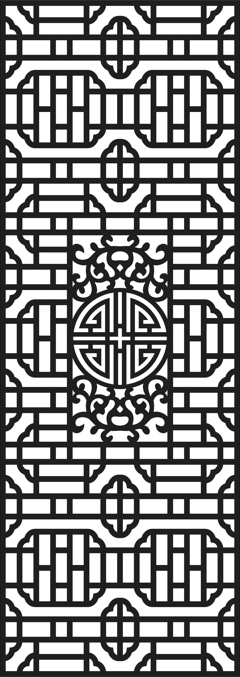 Laser Cut Modern Privacy Partition Indoor Panel Lattice Free DXF File