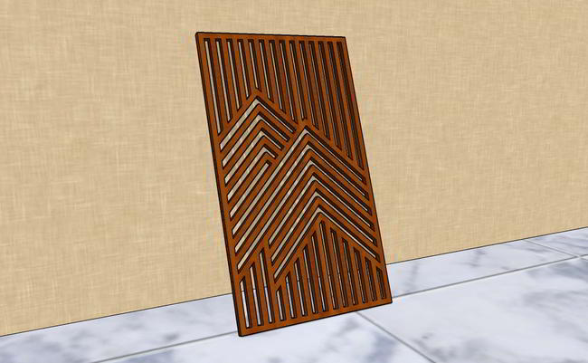 Laser Cut Mountain Wall Art Panel Free DXF File