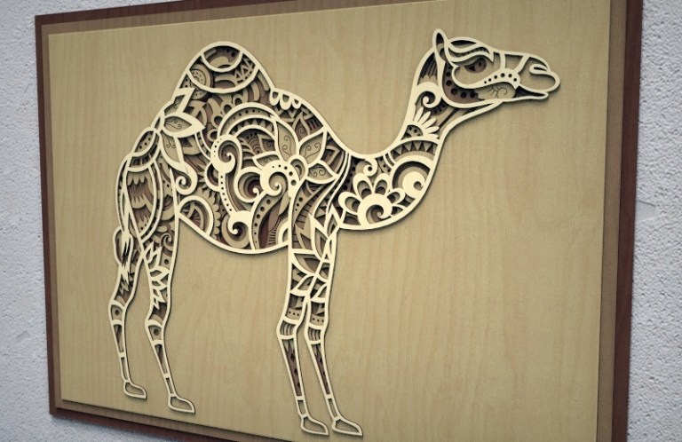 Laser Cut Multilayer Panel Free DXF File