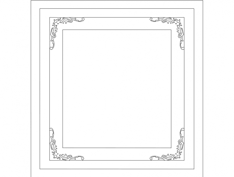 Laser Cut Mural Outline Photo Frame Free DXF File