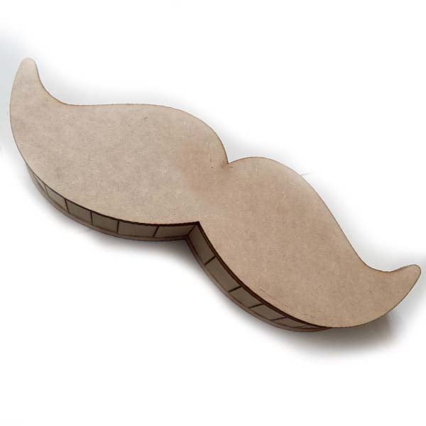 Laser Cut Mustache Box Wooden Gift Box Chocolate Gift Box For Birthday Free DXF File