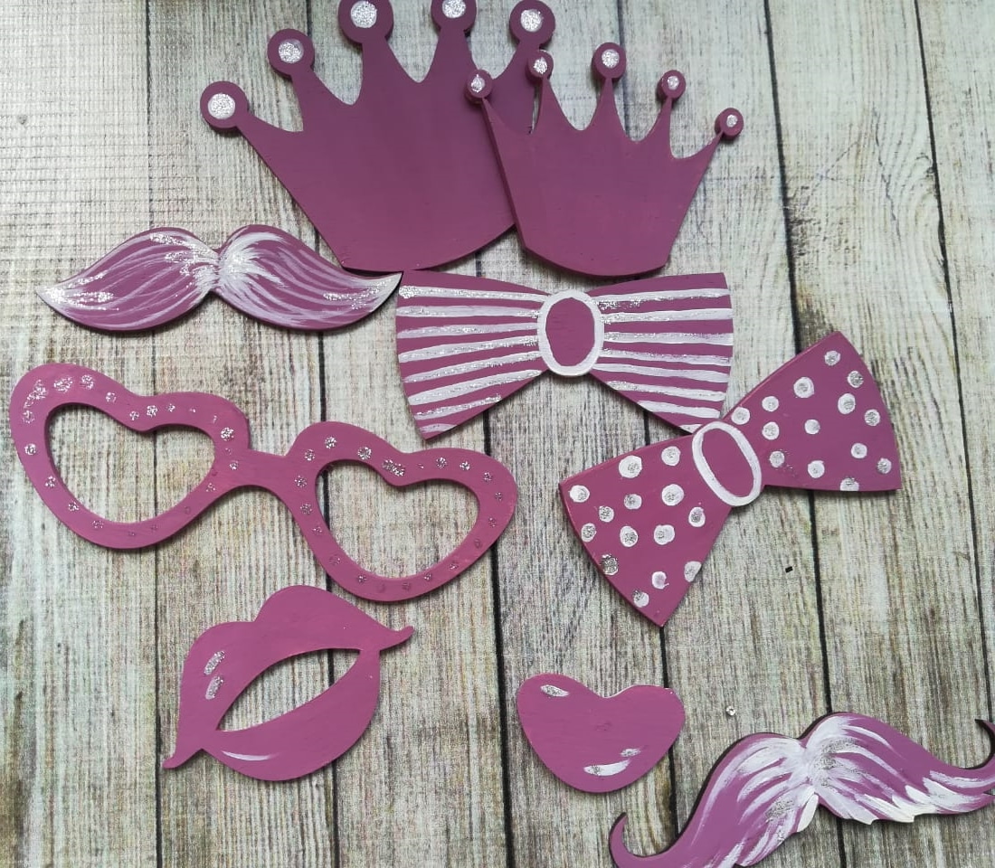 Laser Cut Mustaches Party Decorations Free Vector File