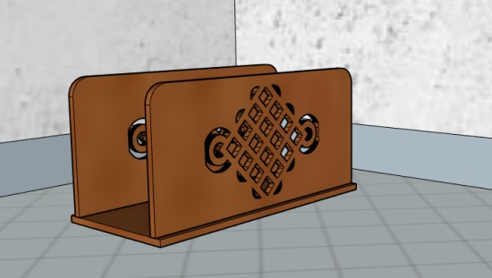 Laser Cut Napkin Holder For Kitchen Dining Table Tissue Paper Holder Napkin Stand Free Vector File