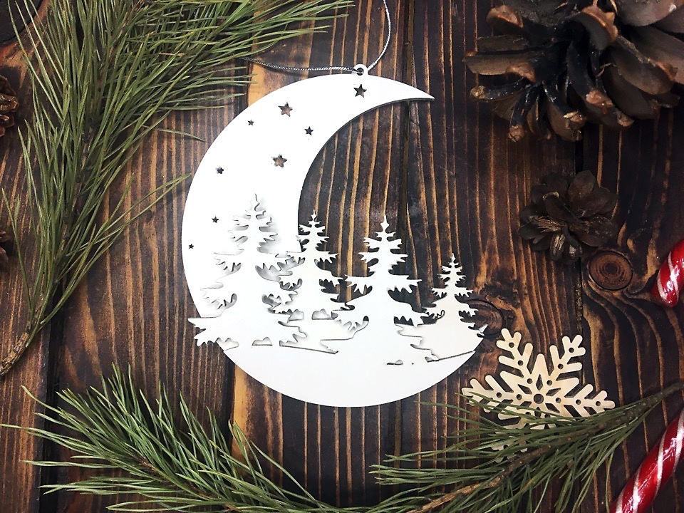 Laser Cut New Year Decor Multilayer Pendant Free Vector File