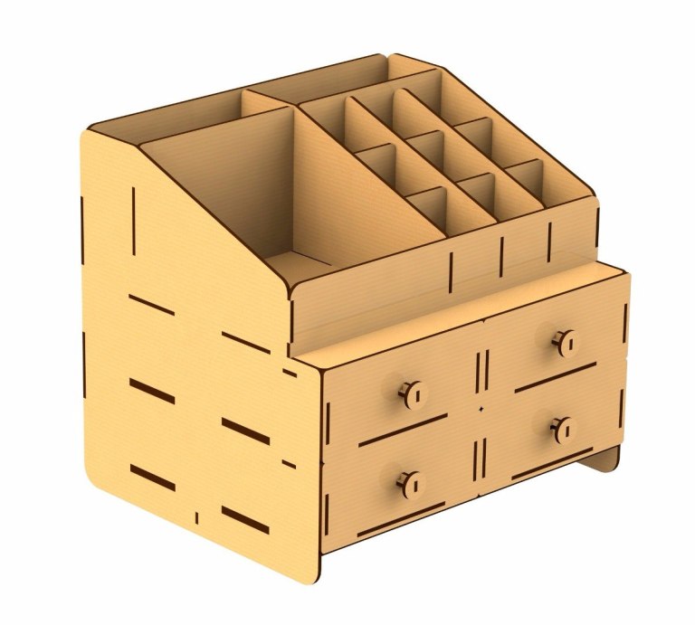 Laser Cut Organizer Puzzle Vector Free Vector File