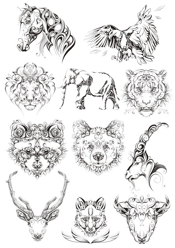 Laser Cut Original Animals Free Vector File