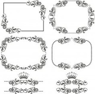 Laser Cut Ornament Border Set Free Vector File