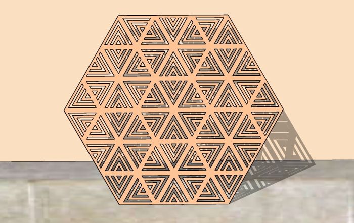 Laser Cut Ornamental Panel Template Grill Jali Wall Decor Stencil Design Free DXF File