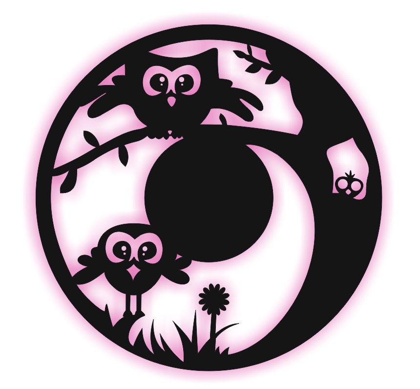 Laser Cut Owl Clock Model 2 Free Vector File
