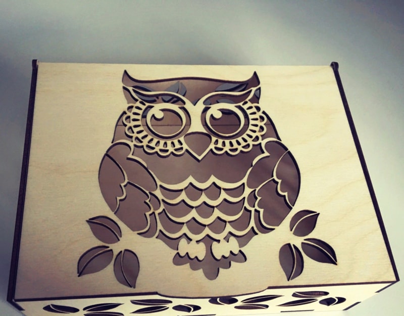 Laser Cut Owl Gift Box Free Vector File