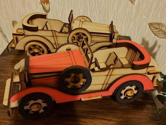 Laser Cut Packard Twelve Car Wood 3d Model Puzzle Kit Free Vector File