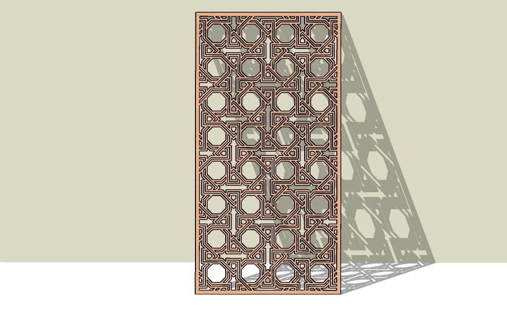 Laser Cut Partition Grill Design Panel Decorative Jali Wall Screen Lattice Free Vector File