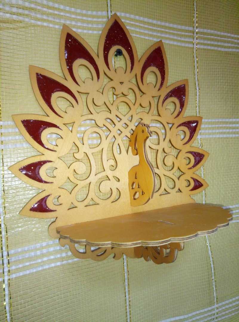 Laser Cut Peacock Rack Free Vector File