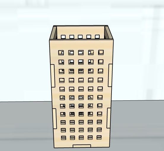 Laser Cut Pen And Pencil Holder Wooden Box 3mm Free DXF File