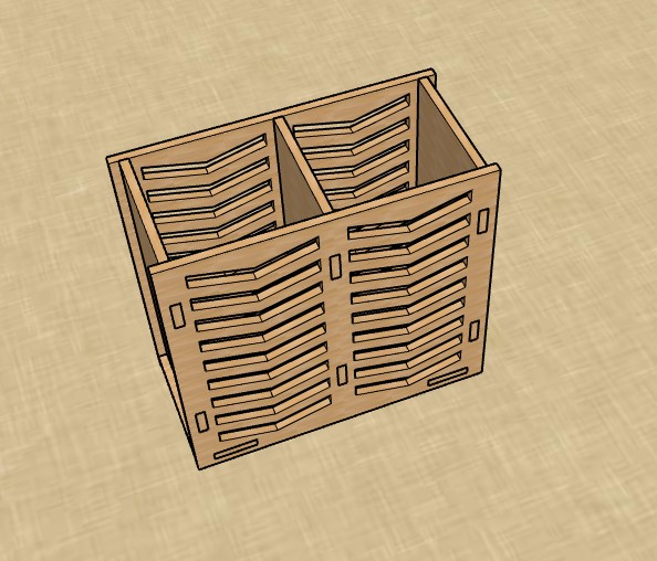 Laser Cut Pen Display Stand Pencil Stand Free DXF File