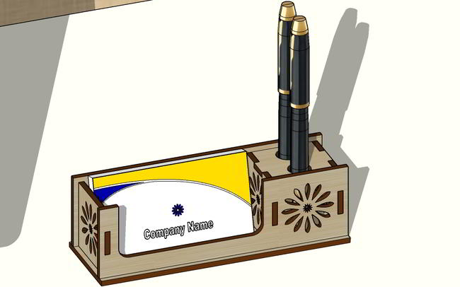 Laser Cut Pen Holder Organizer Pencil Stand Free Vector File