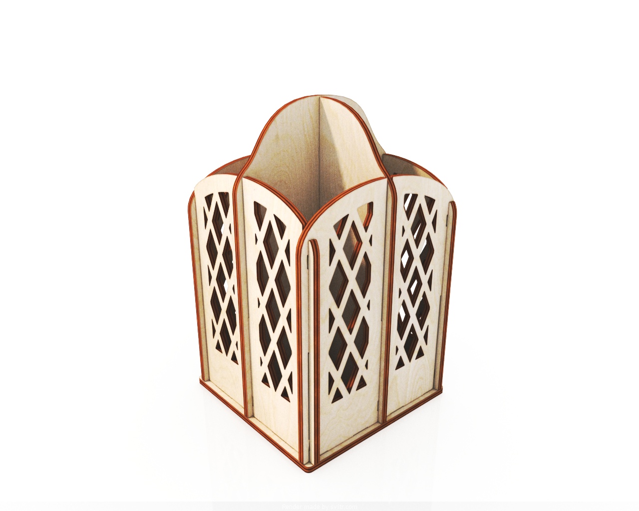 Laser Cut Pencil Holder Storage Organizer 4mm Free Vector File