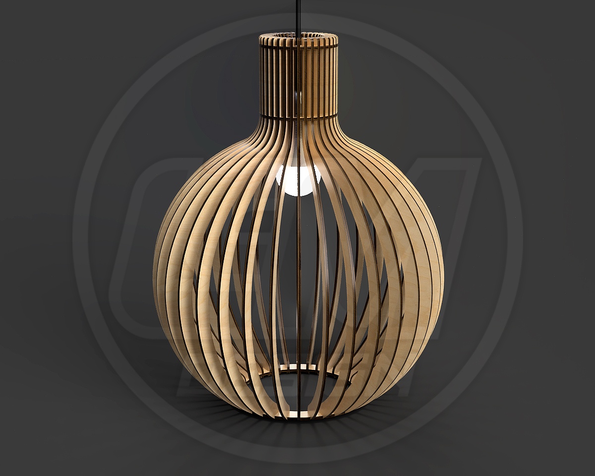 Laser Cut Pendant Light Chandelier Lamp Free Vector File