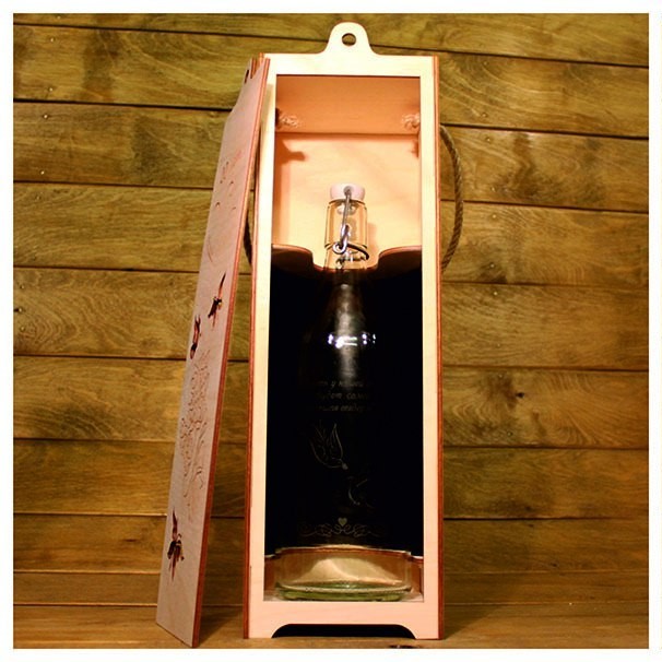 Laser Cut Personalised Wooden Wine Box Free DXF File