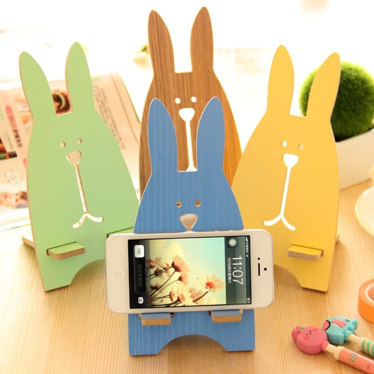 Laser Cut Phone Stand Rabbit Free Vector File