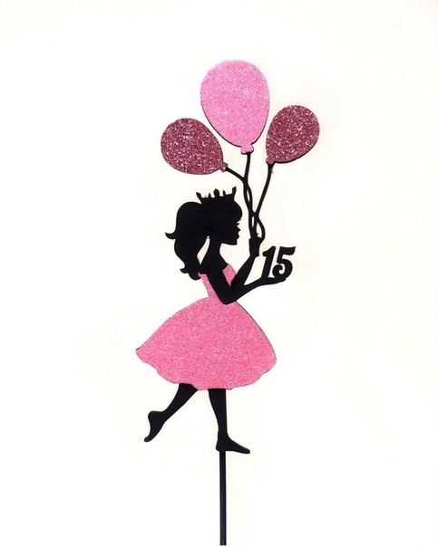 Laser Cut Princess Cake Topper Hot Air Balloon Girl Birthday Cake Decor Free Vector File
