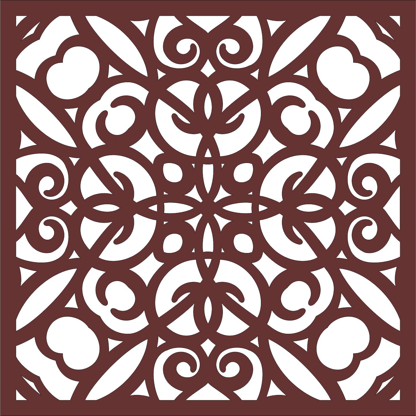 Laser Cut Privacy Partition Indoor Panel Jali Room Divider Free DXF File
