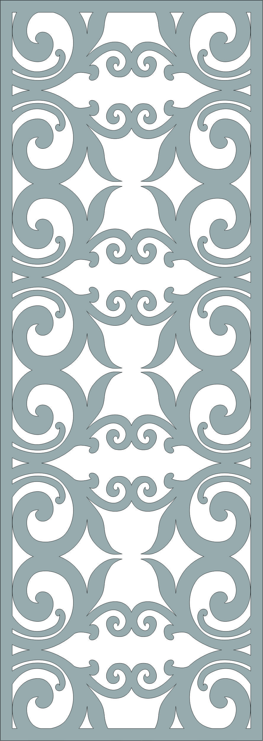 Laser Cut Privacy Partition Indoor Panel Lattice Room Divider Seamless Design Free DXF File