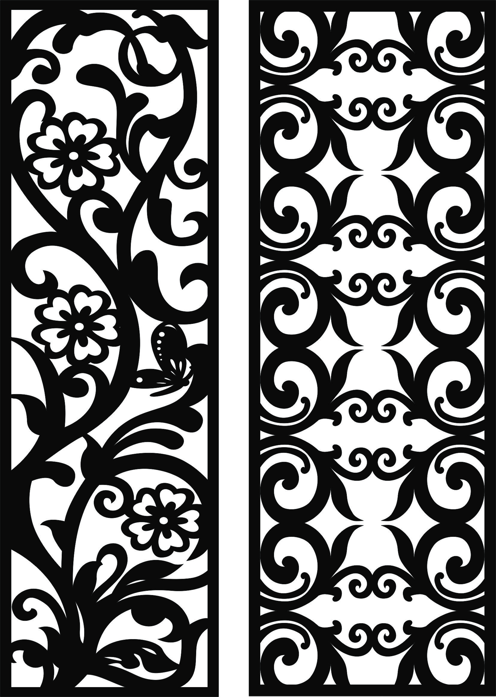 Laser Cut Privacy Partition Panel Lattice Room Divider Seamless Designs Free DXF File