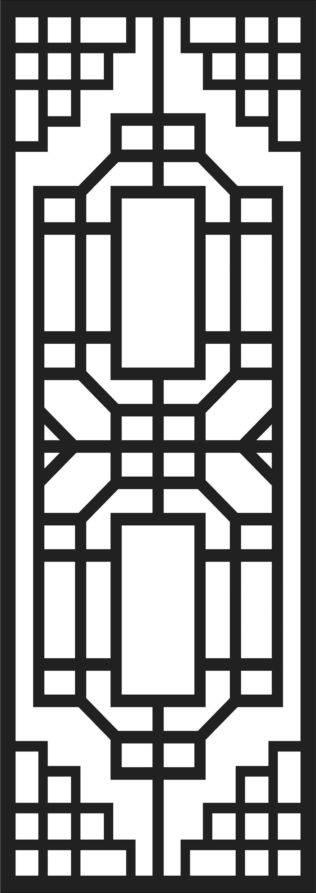 Laser Cut Privacy Partition Window Lattice Free DXF File