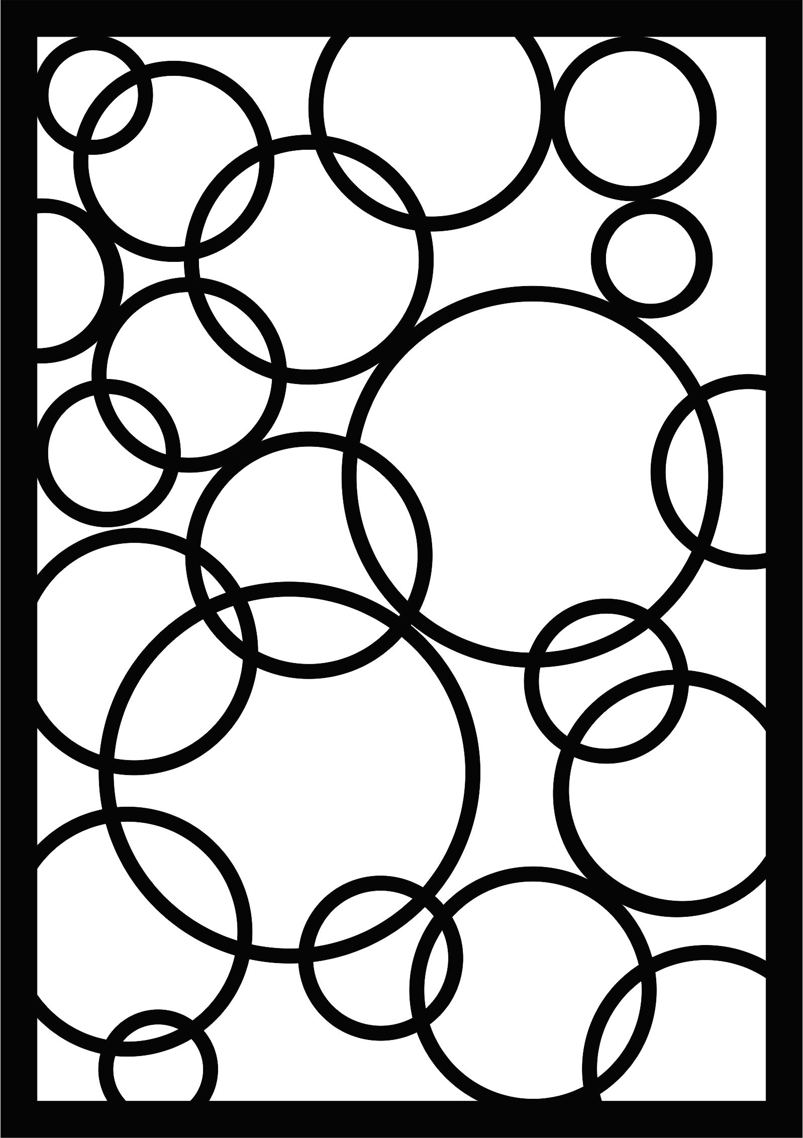 Laser Cut Privacy Partition Window Lattice Round Free DXF File