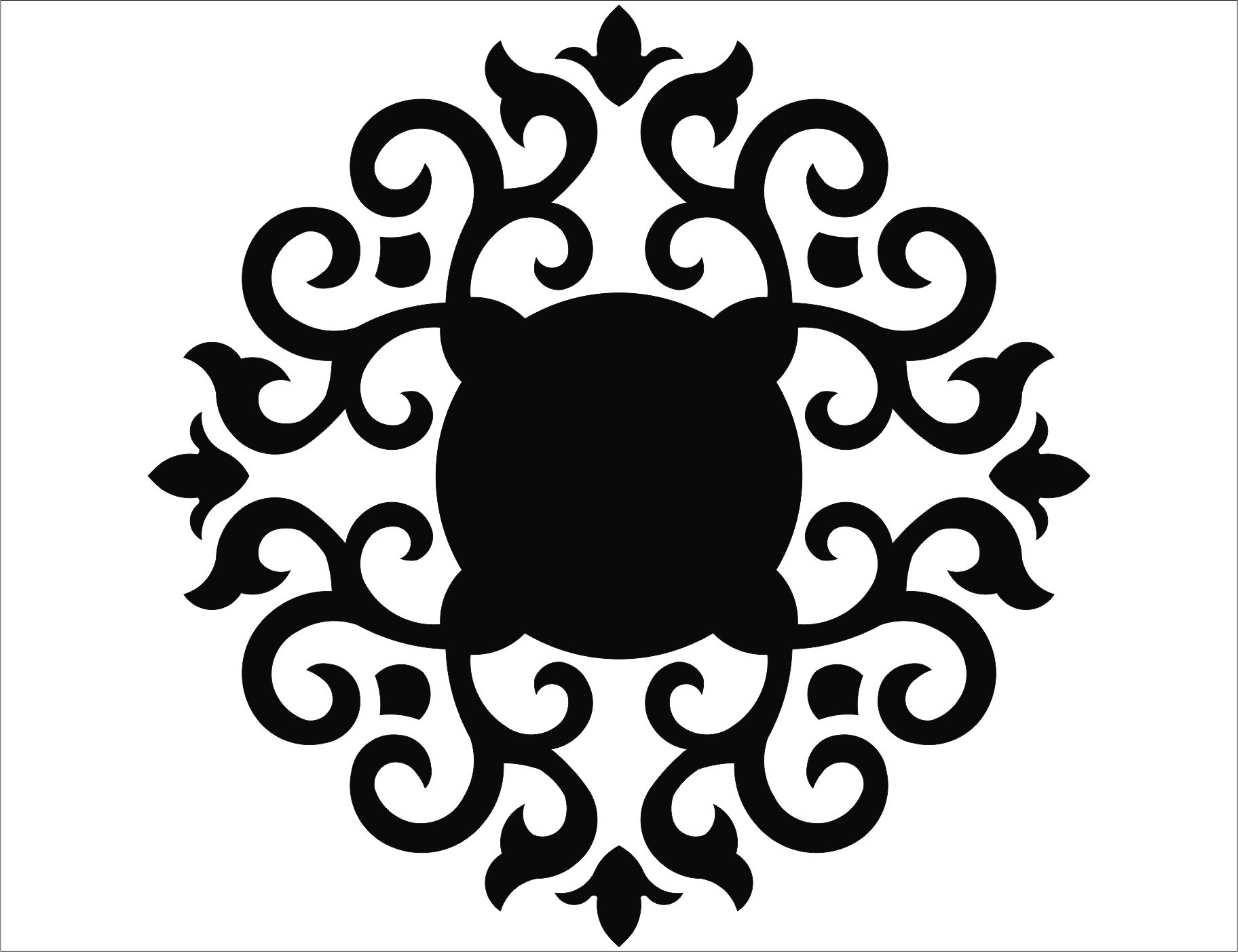 Laser Cut Privacy Partition Window Lattice Round Panel Free DXF File
