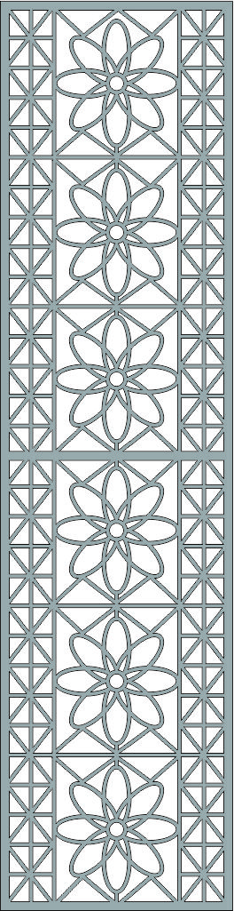 Laser Cut Privacy Partition Window Lattice Seamless Design Pattern Free DXF File