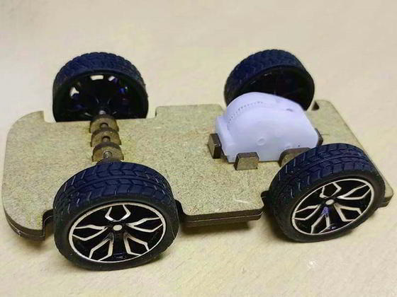 Laser Cut Pullback Motor Chassis Toy Car Template Free Vector File