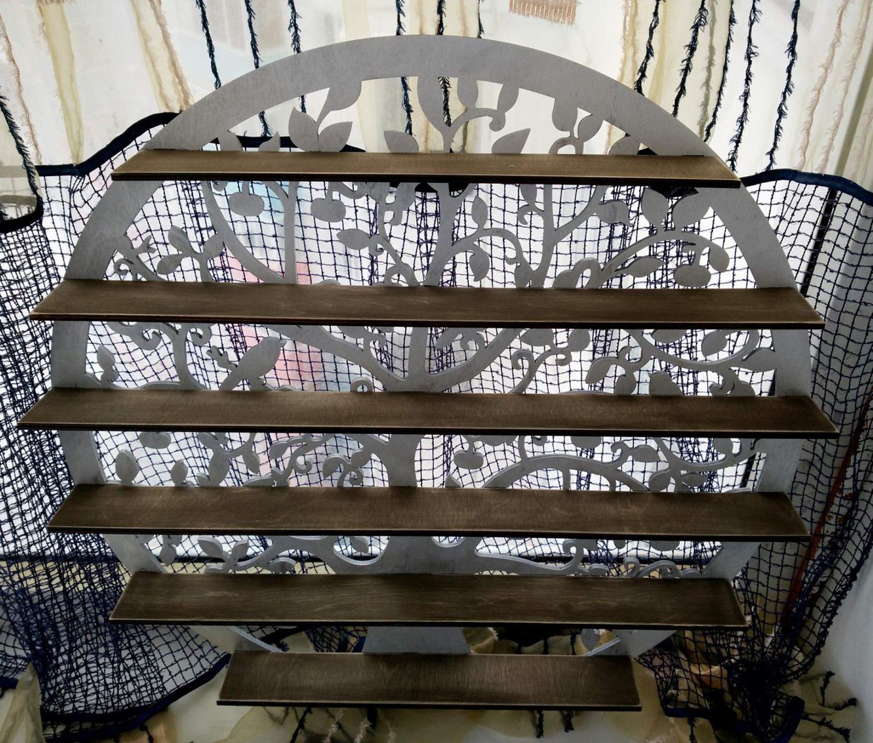 Laser Cut Rack With Leaf Free Vector File