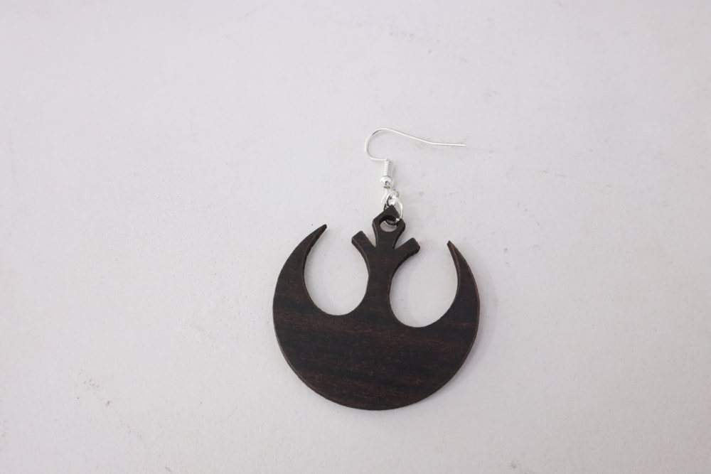 Laser Cut Rebel Alliance Earrings Free DXF File