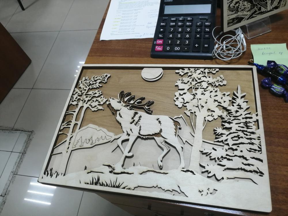 Laser Cut Red Deer Layered Art Template Free Vector File