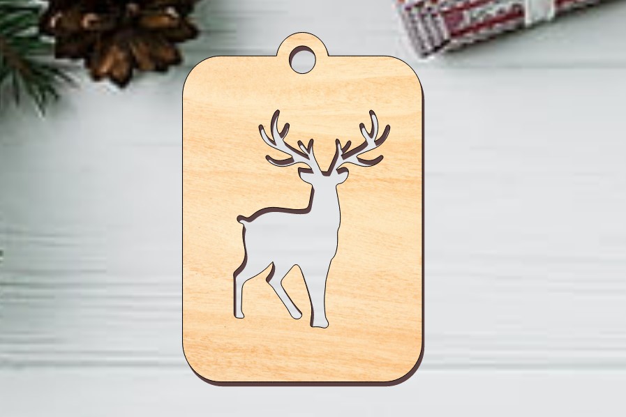 Laser Cut Reindeer Snowflake Bauble Christmas Decorations Free Vector File