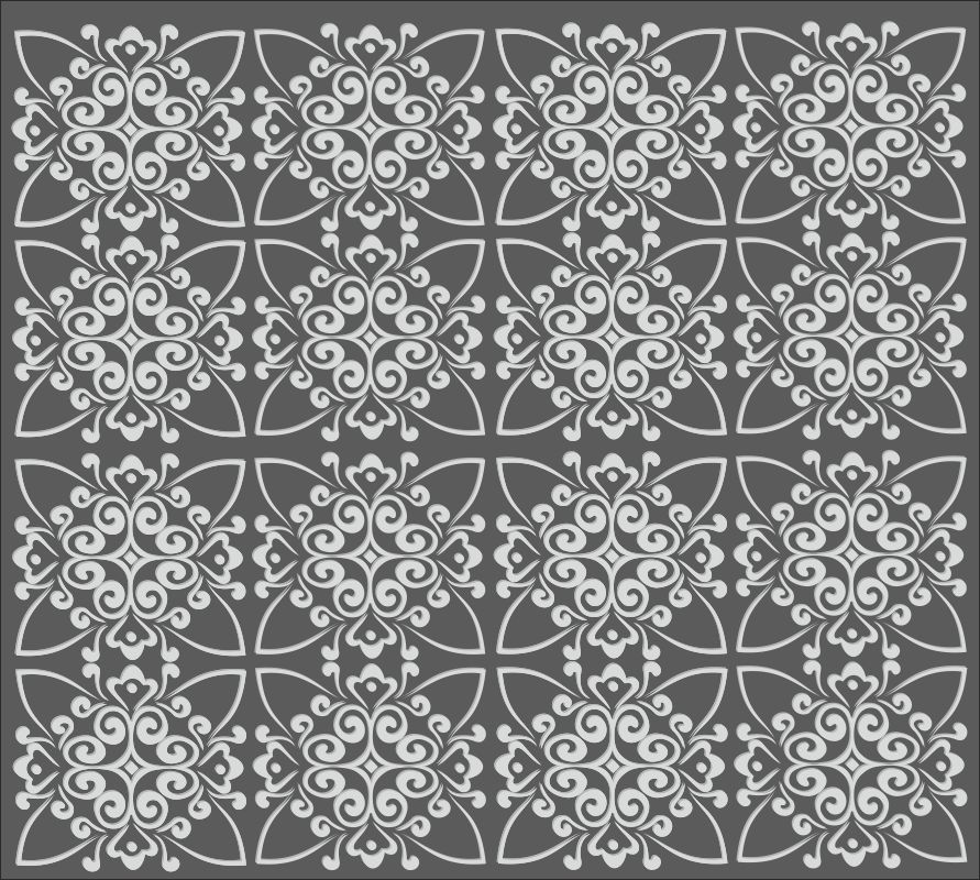 Laser Cut Repeating Geometric Decorative Pattern Free Vector File