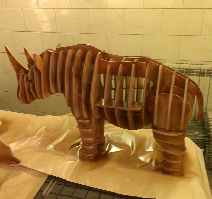 Laser Cut Rhinoceros 3d Puzzle Free Vector File