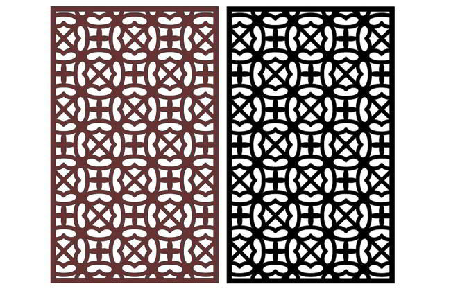 Laser Cut Room Divider Grill Design Free Vector File