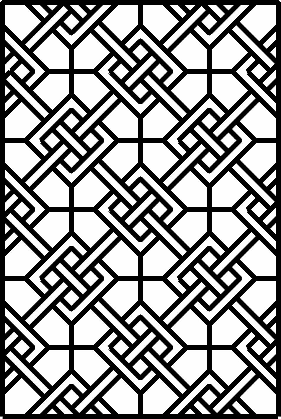 Laser Cut Room Separator Seamless Floral Lattice Design Free DXF File