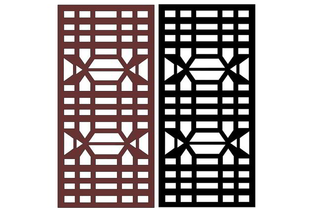 Laser Cut Seamless Grill Room Divider Free Vector File