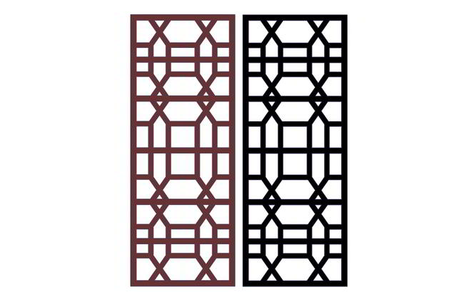 Laser Cut Seamless Grill Room Divider Jali Free Vector File