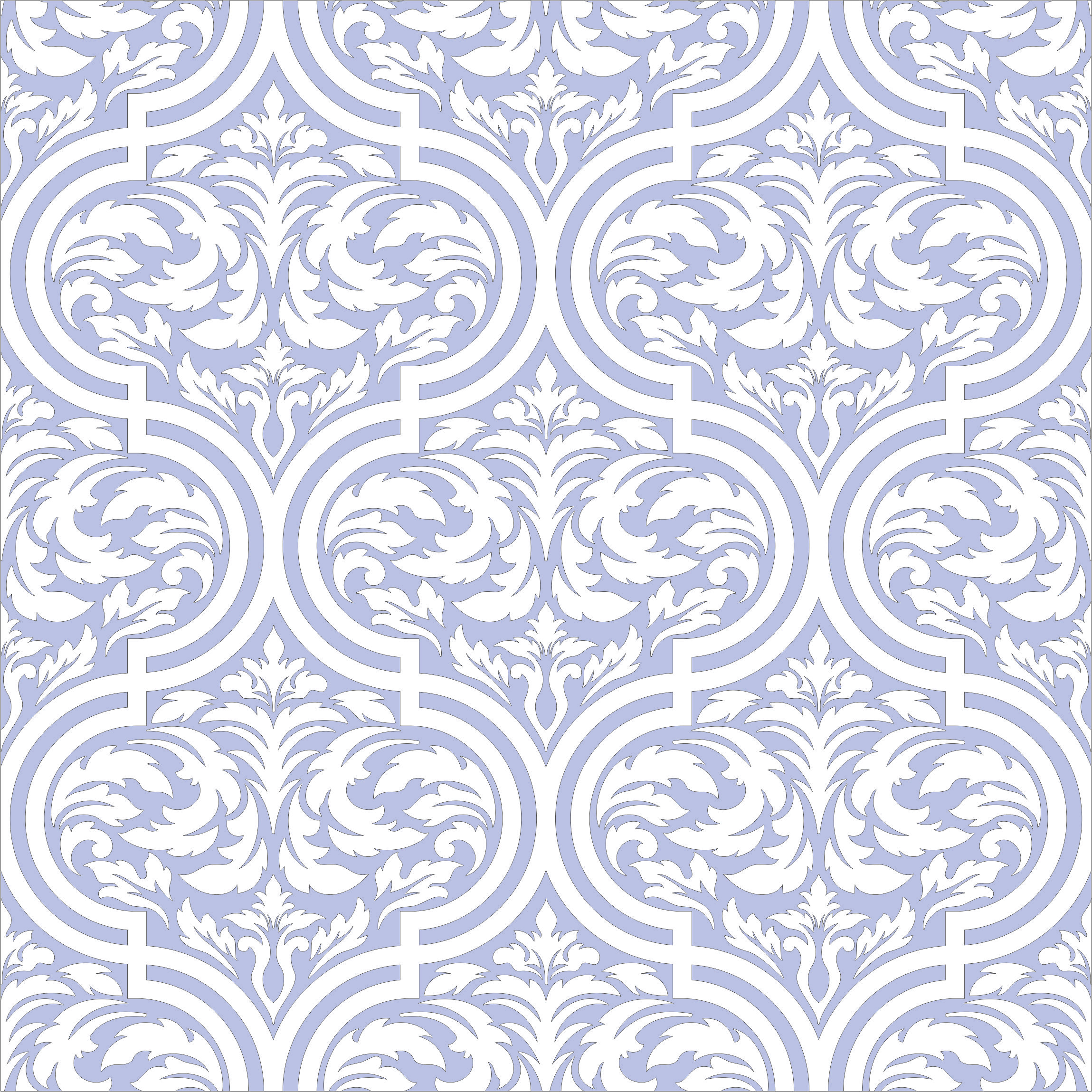 Laser Cut Seamless Separator Floral Lattice Stencil Pattern Free DXF File