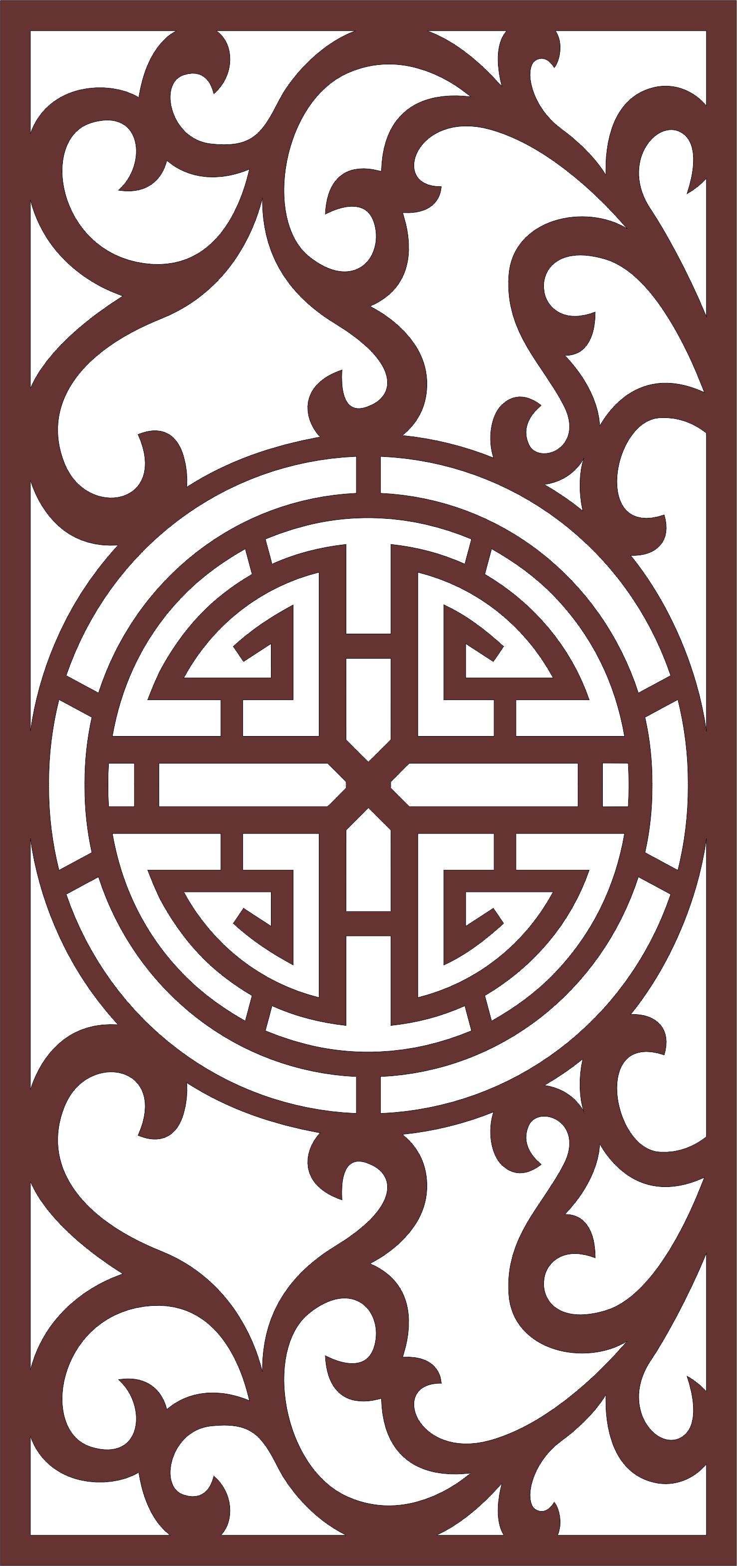 Laser Cut Seamless Separator Jali Design Free DXF File